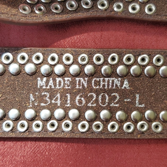 Boot Barn  Genuine Leather Rhinestones Belt - Picture 5 of 9